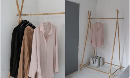 DIY- bambusový stojan na oblečení