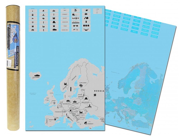 Stírací mapa Evropy – kterou si vybrat? Podrobné porovnání, speciální verze